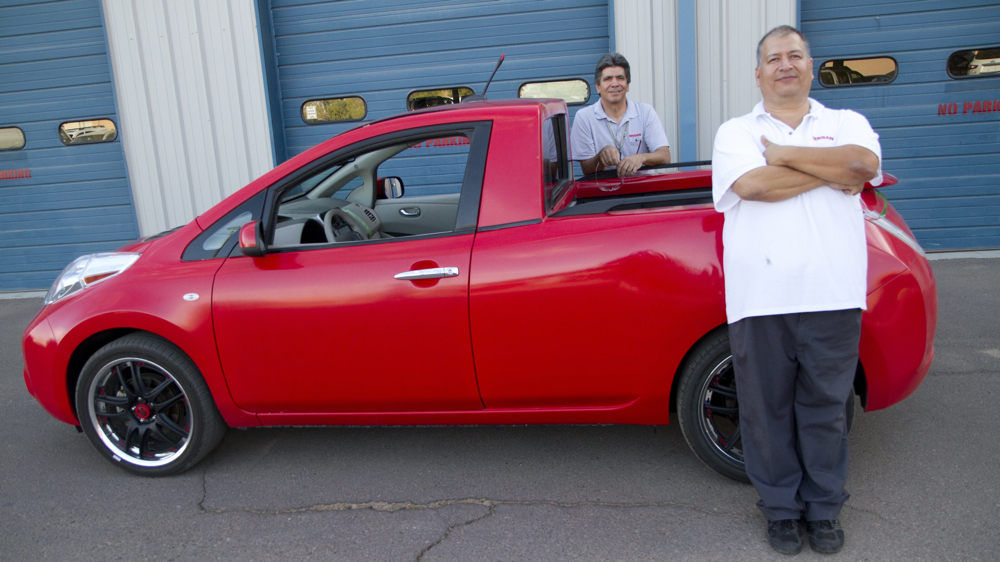 Engenheiros da Nissan casam LEAF com Frontier para uso em campo