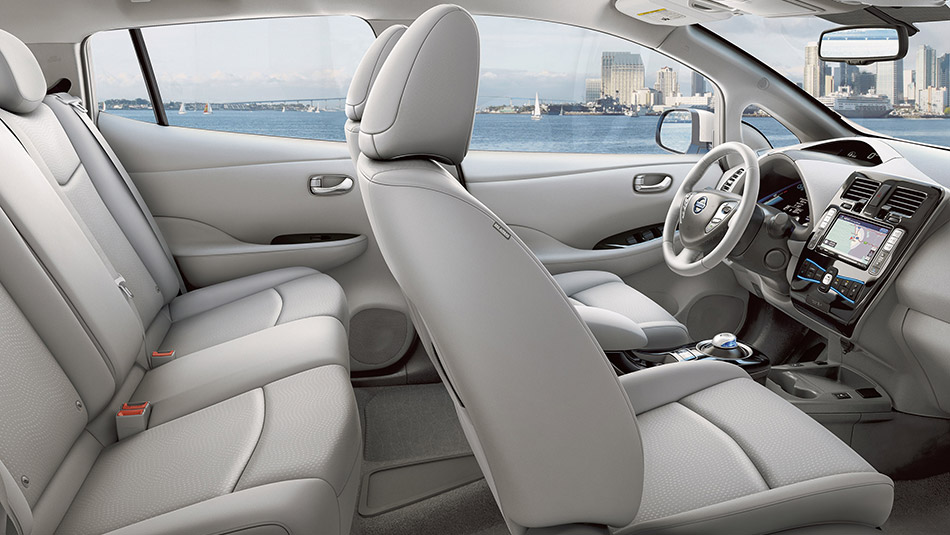 2015 Nissan Leaf interior Raleigh